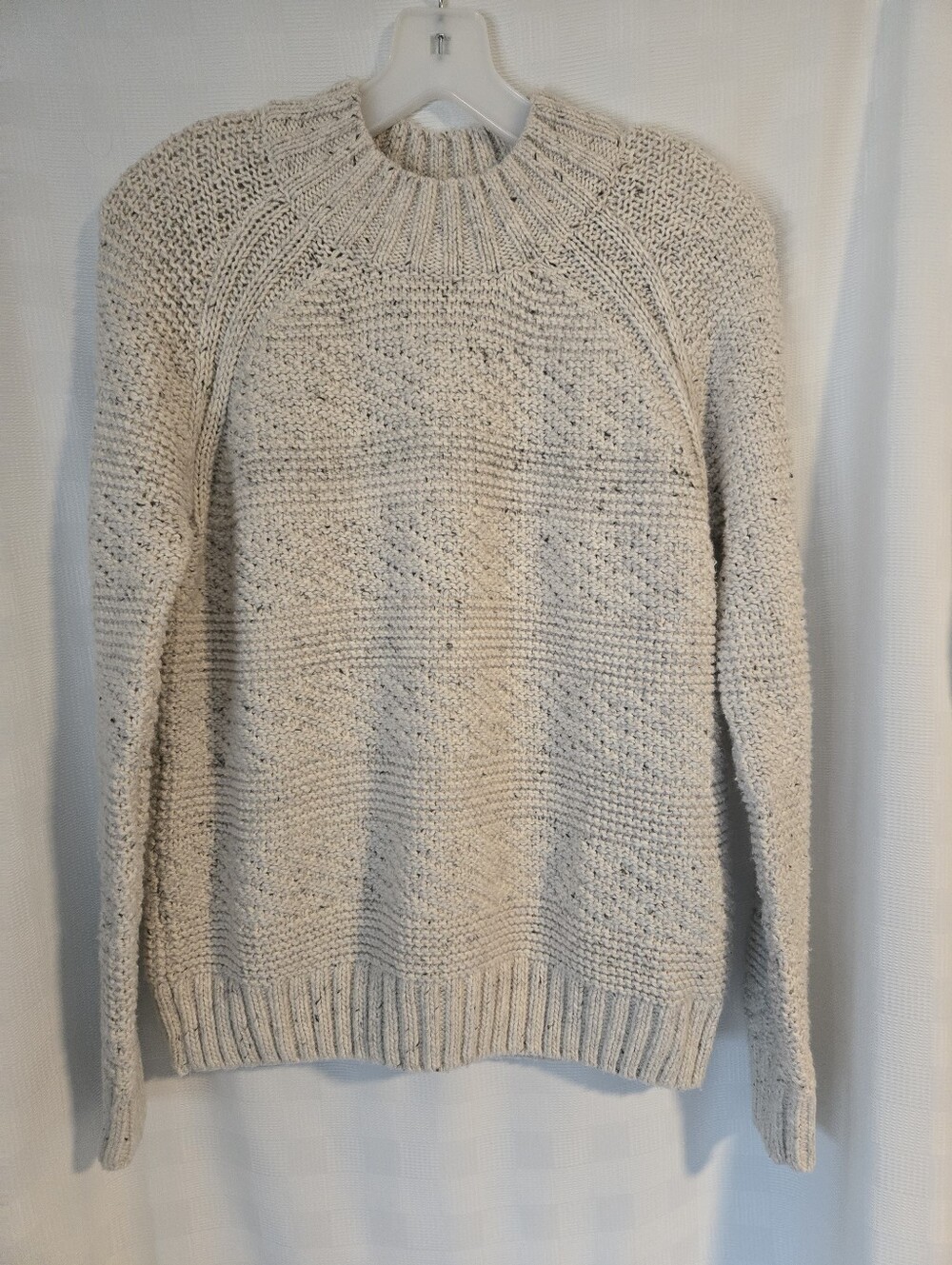 Prana Cream Textured Knit Turtleneck Sweater - Picture 1 of 6